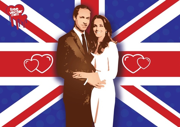 William Kate Wedding Free Vector