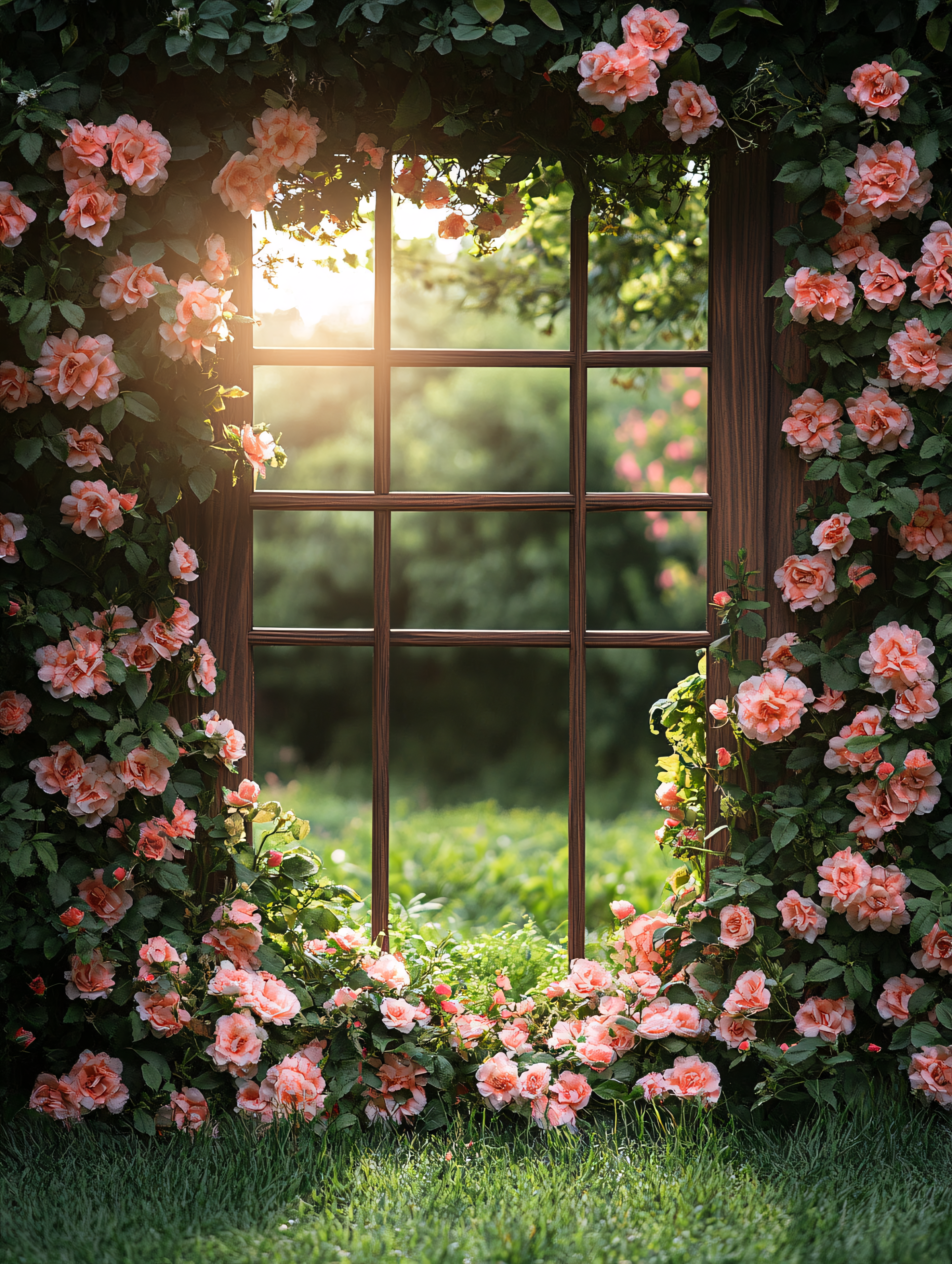 Window With Roses