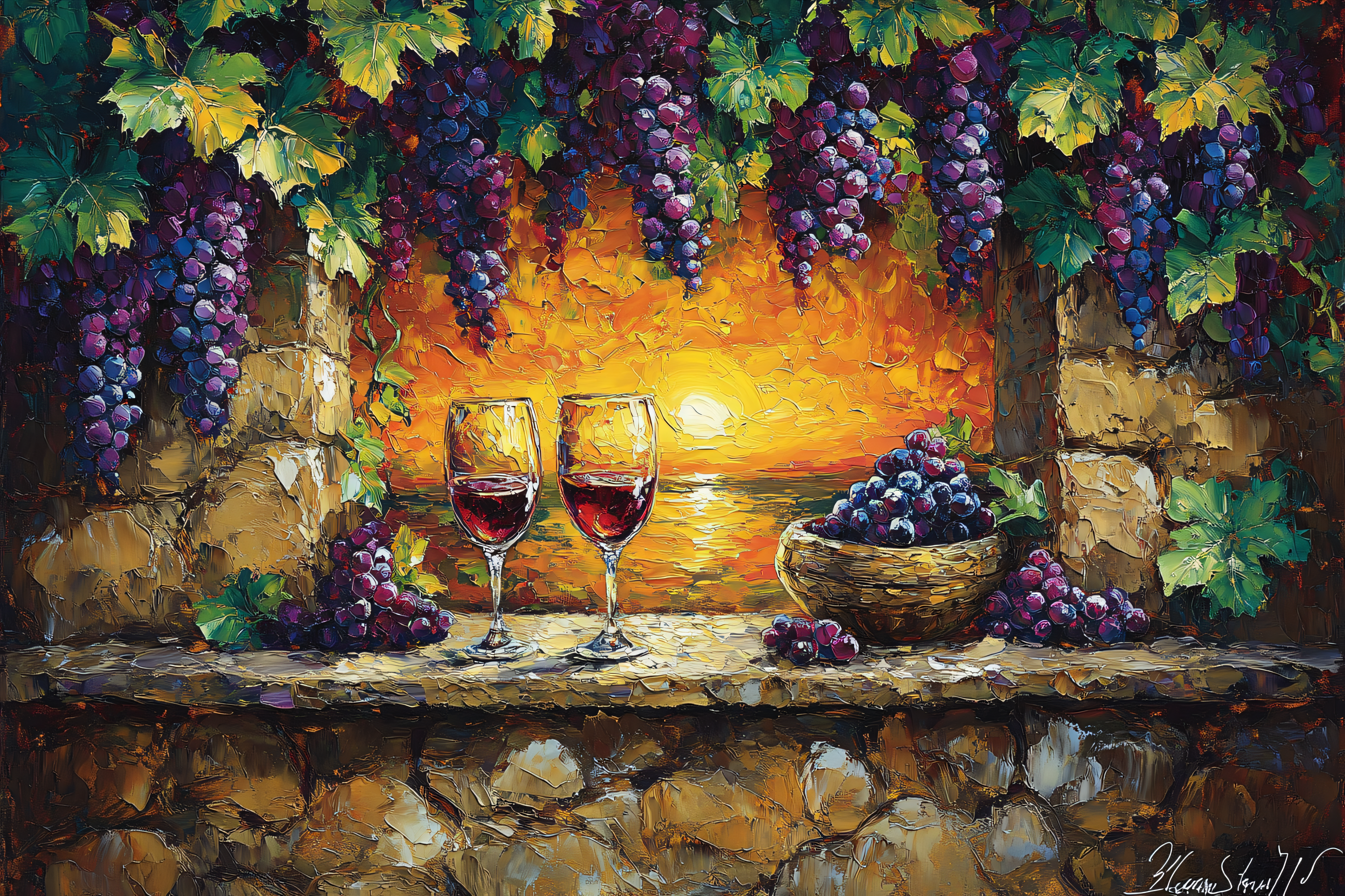 Wine and Sunset Vista