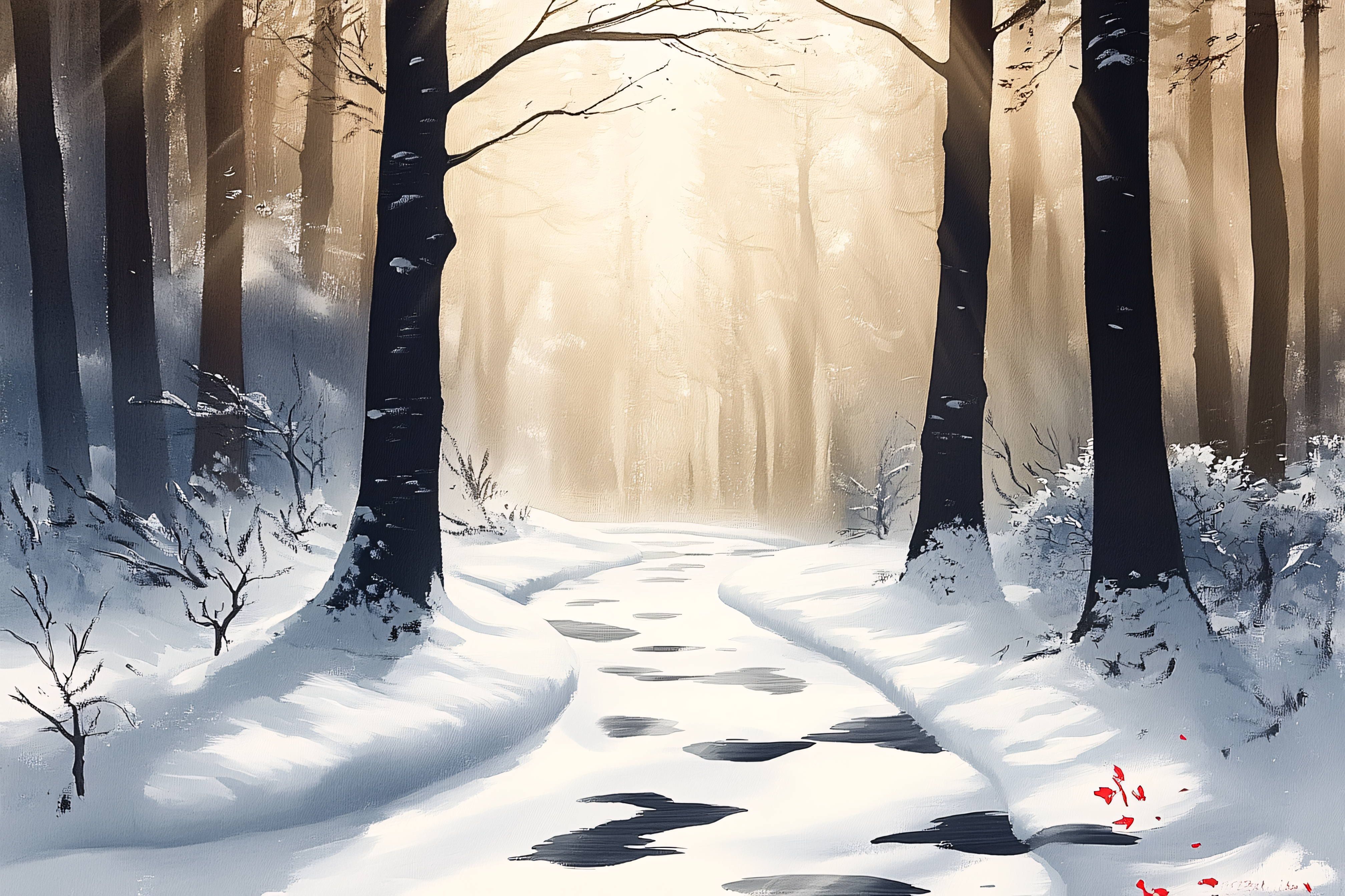 Winter Forest Path
