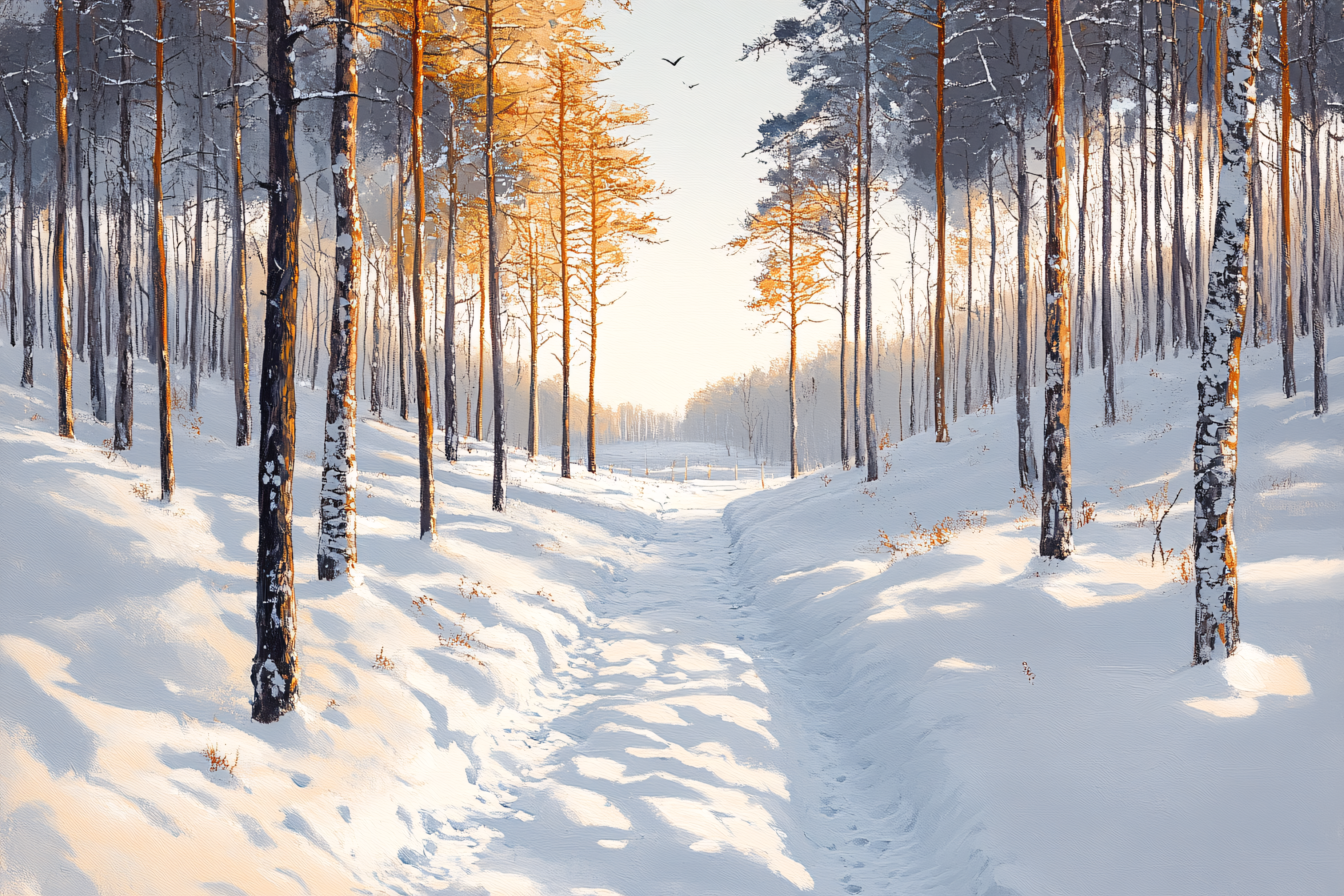 Winter Forest Path