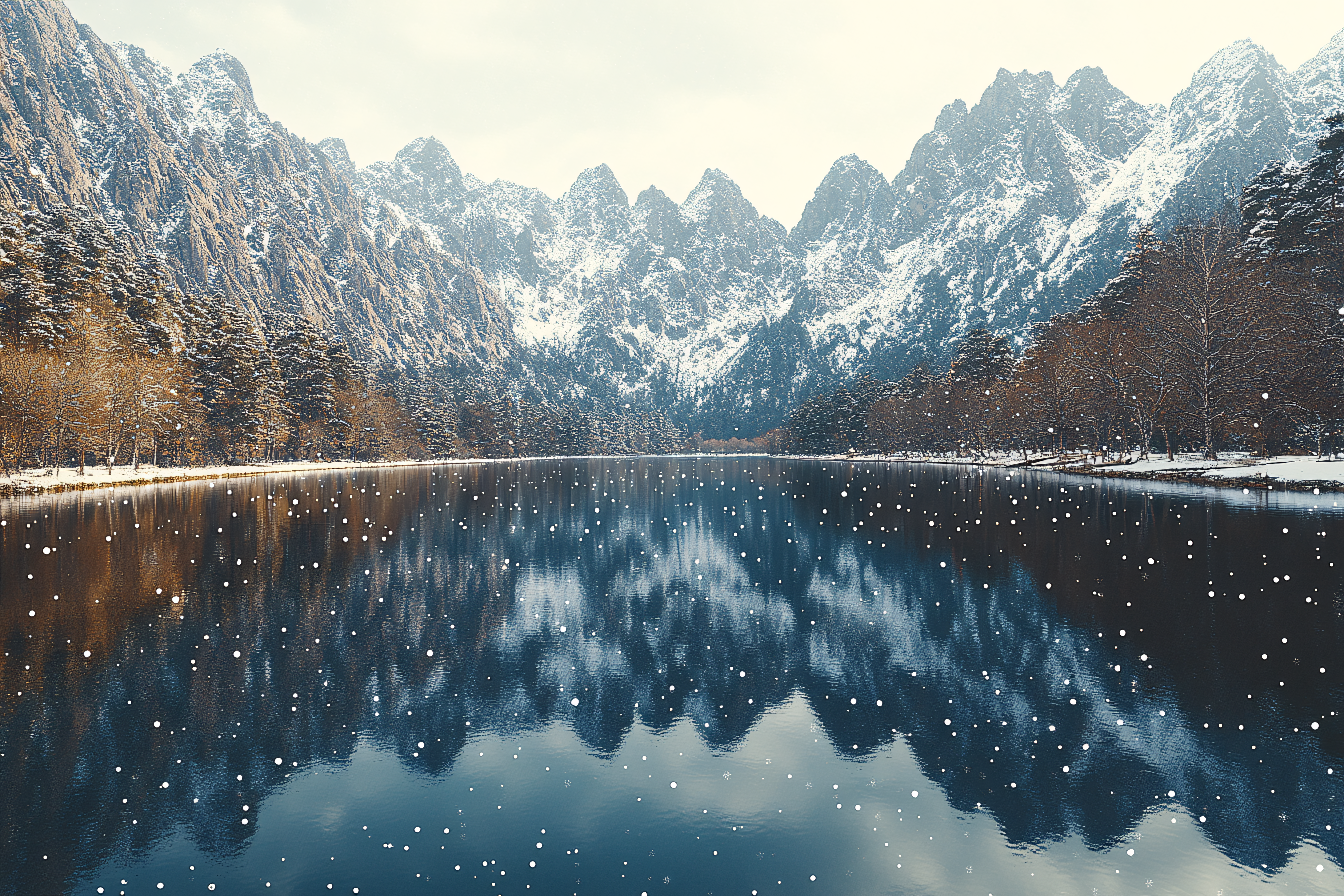 Winter Lake Reflection