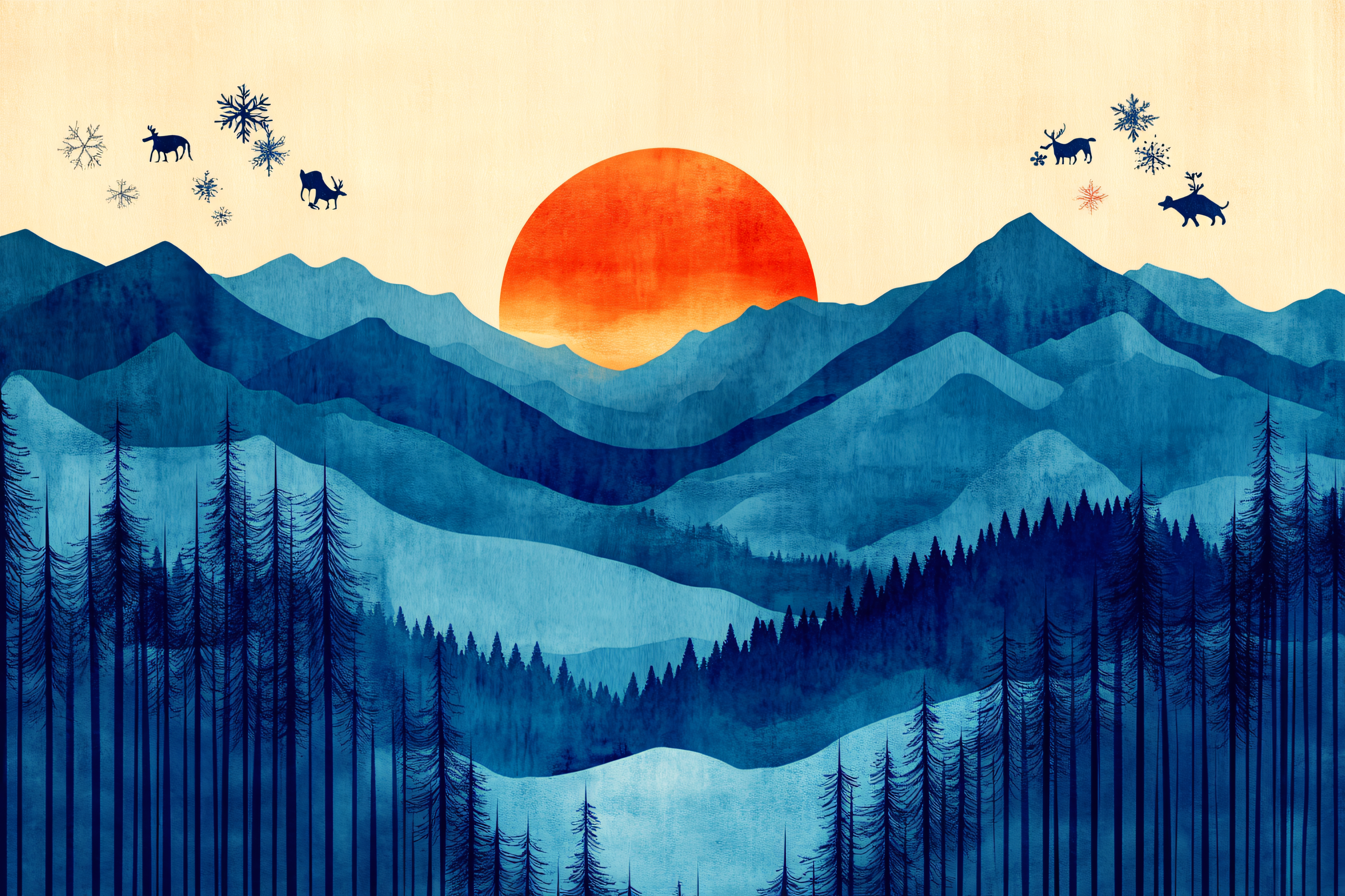 Winter Mountain Landscape
