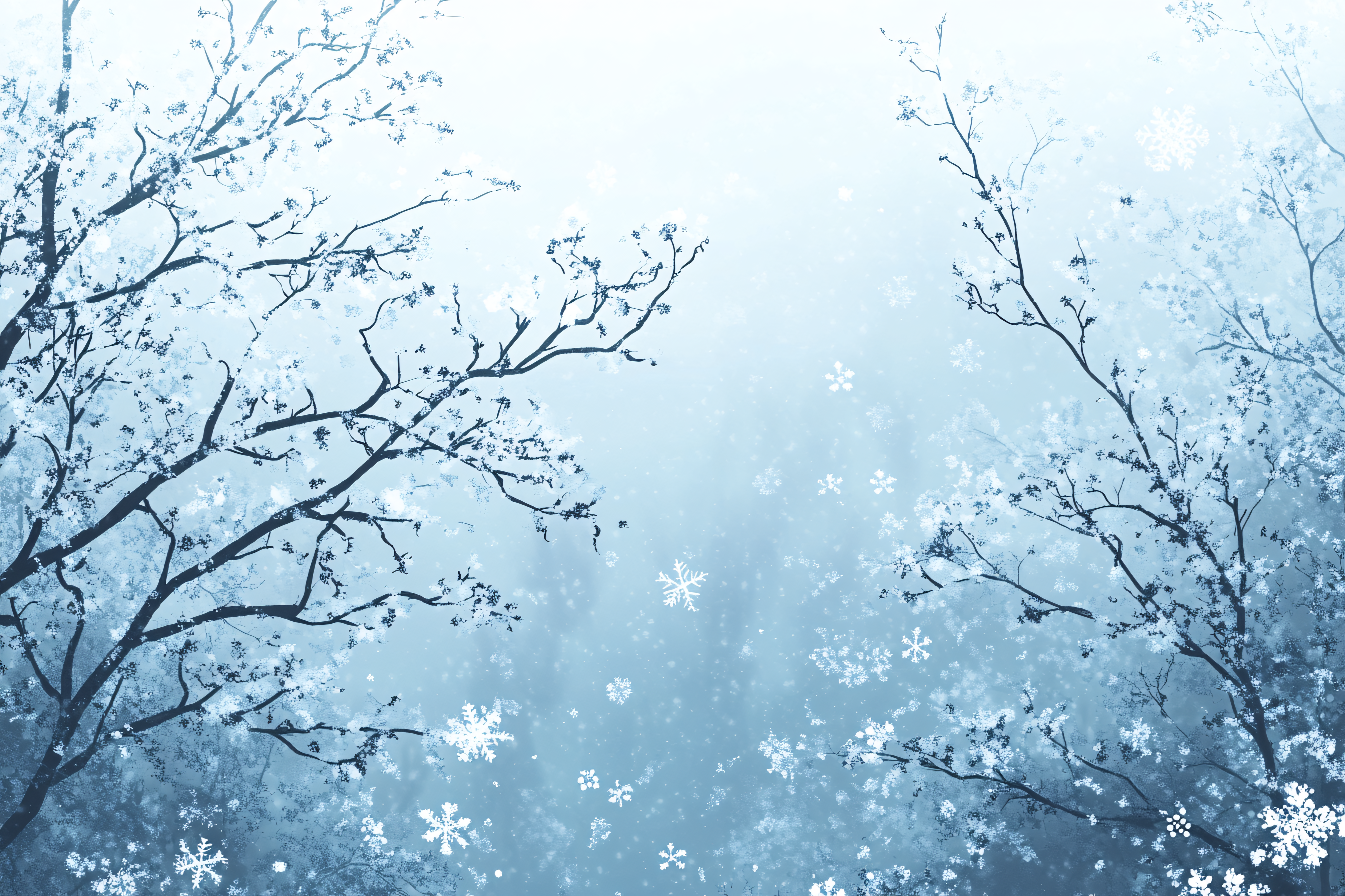 Winter Snowfall Scene