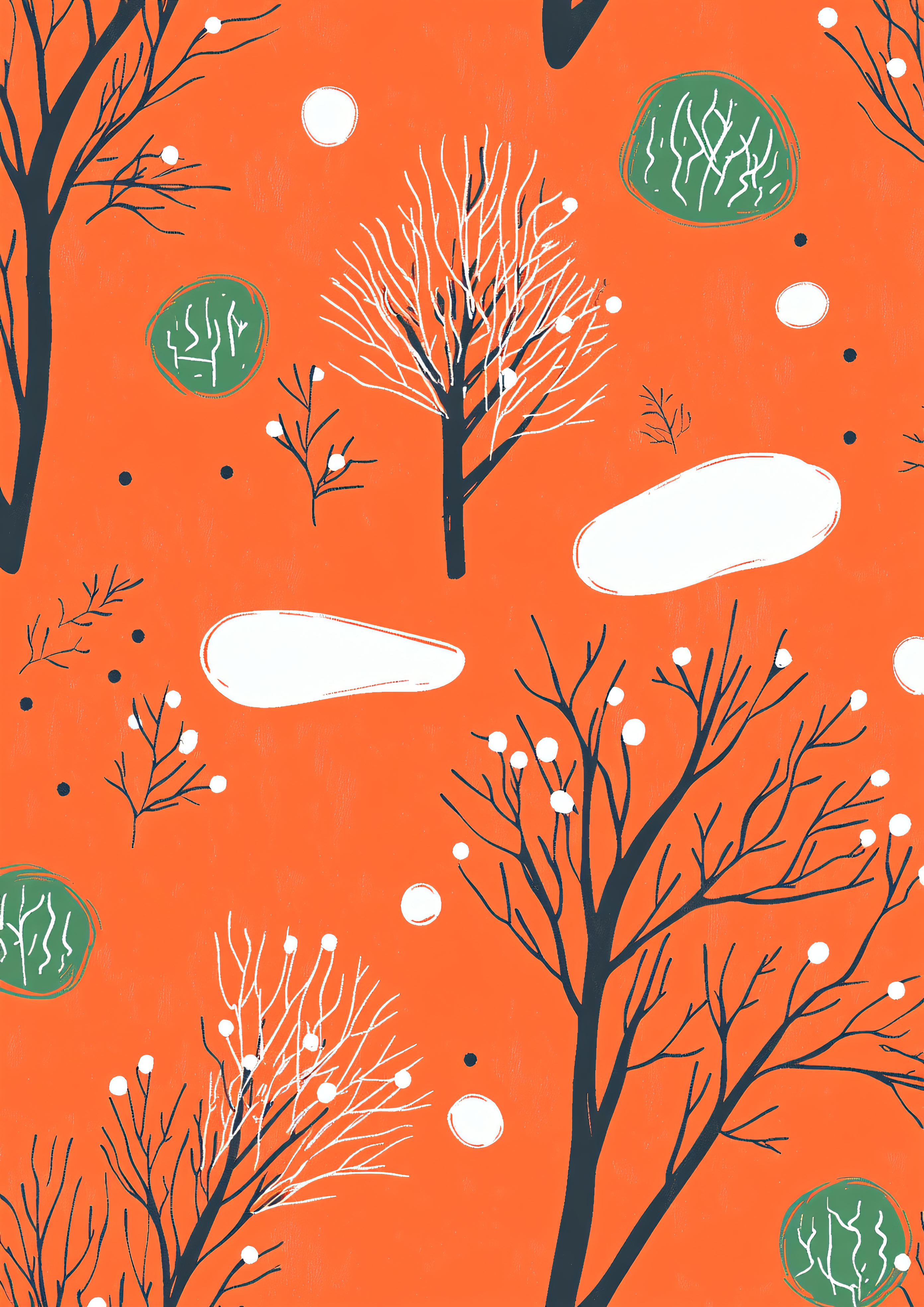 Winter Trees Pattern