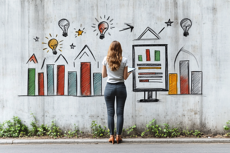 Woman Analyzing Business Data