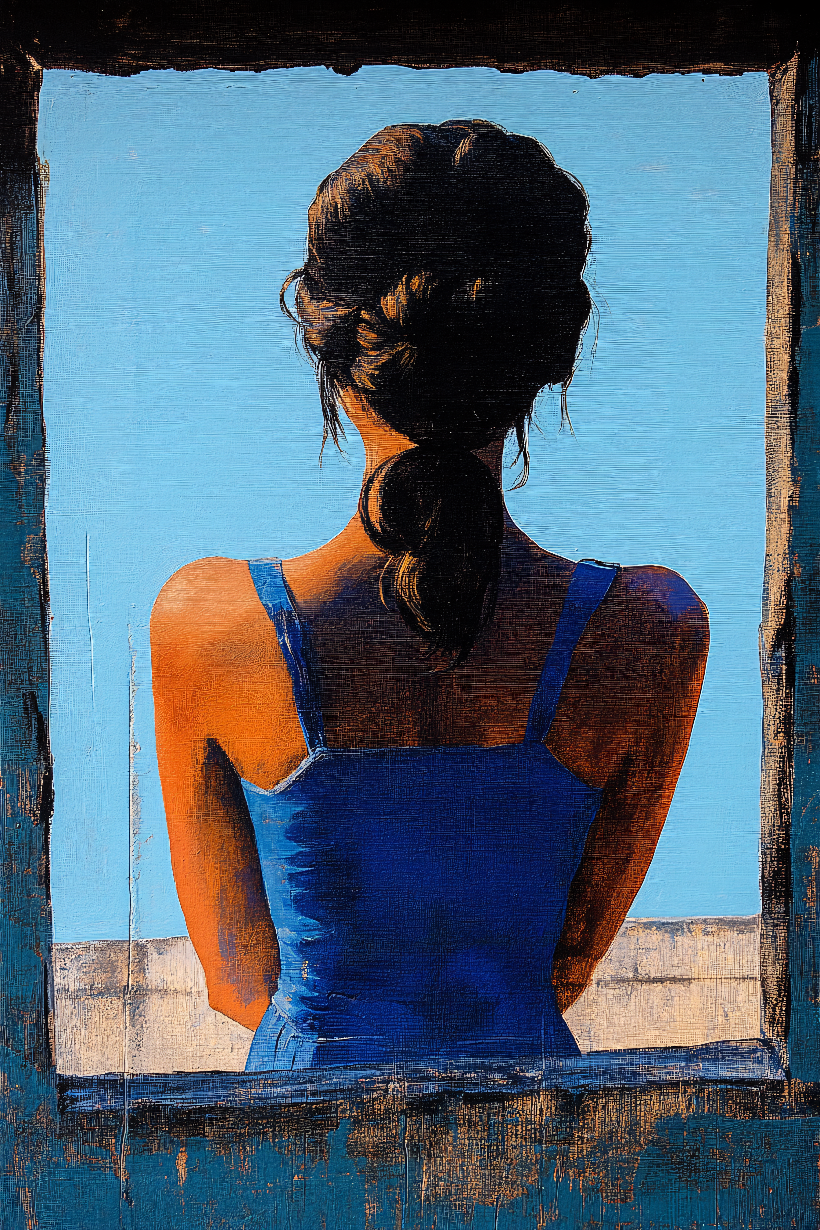Woman Gazing Through Window