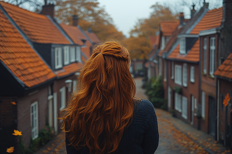 Woman in Autumnal Alley