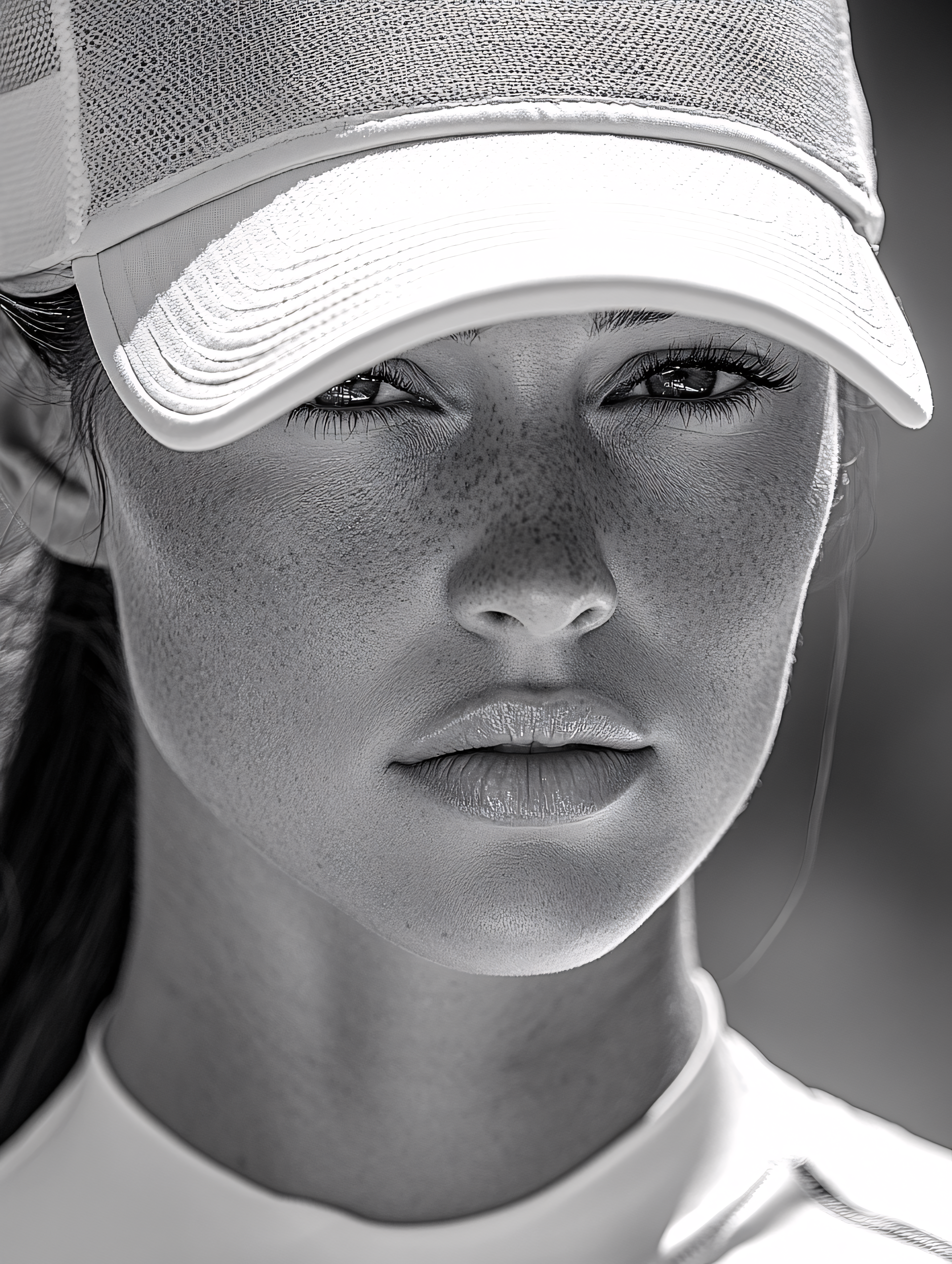 Woman In Cap Portrait