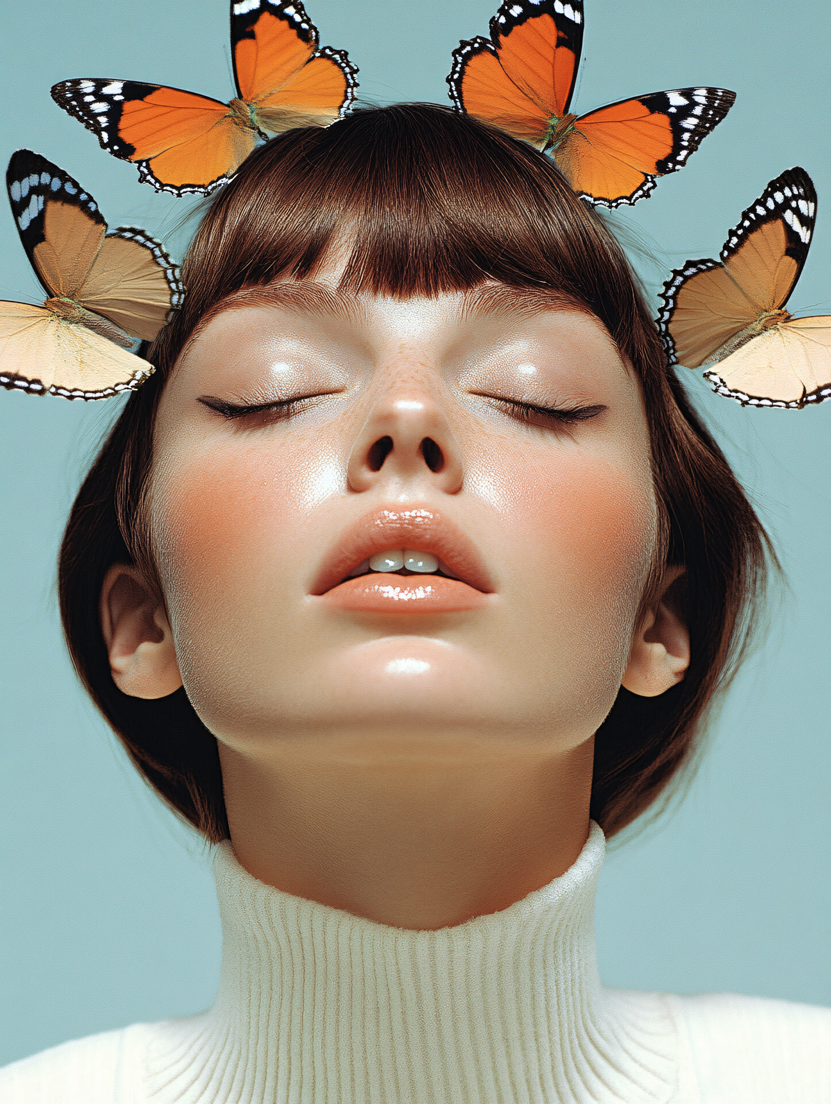 Woman With Butterfly Crown