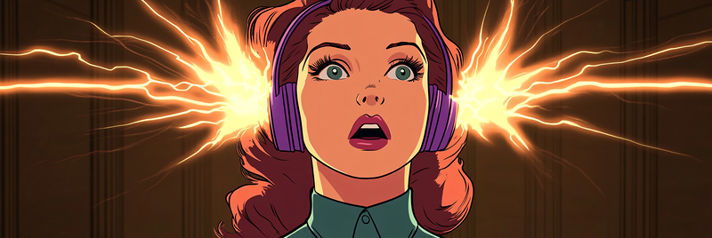 Woman With Headphones And Energy