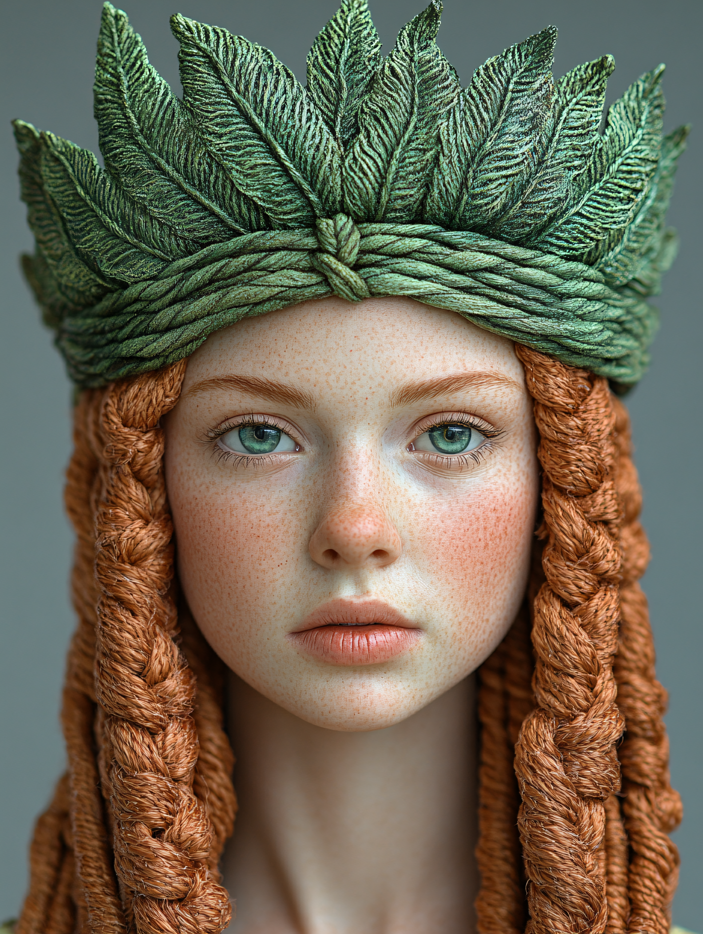 Woman with Leaf Crown