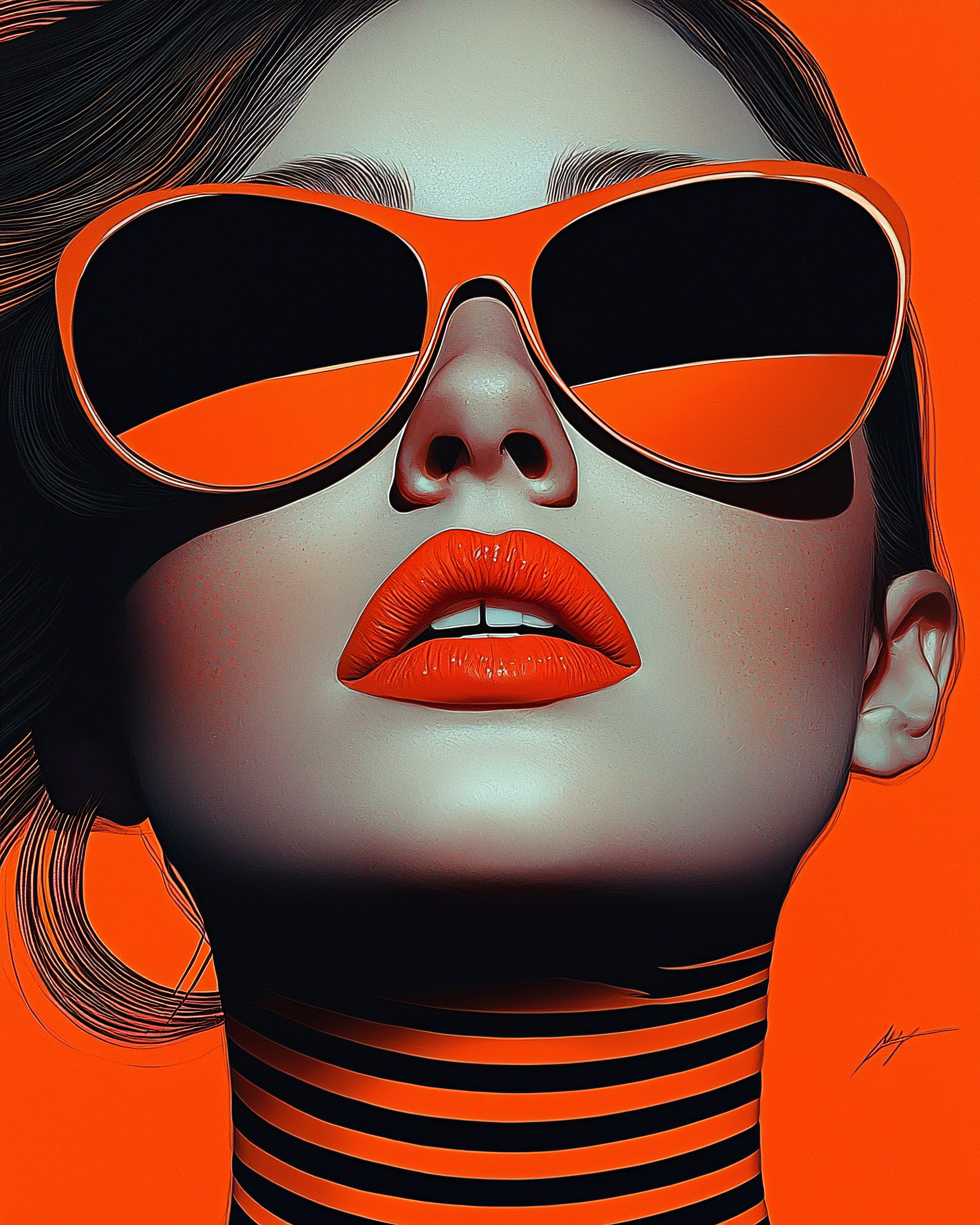 Woman with Orange Sunglasses