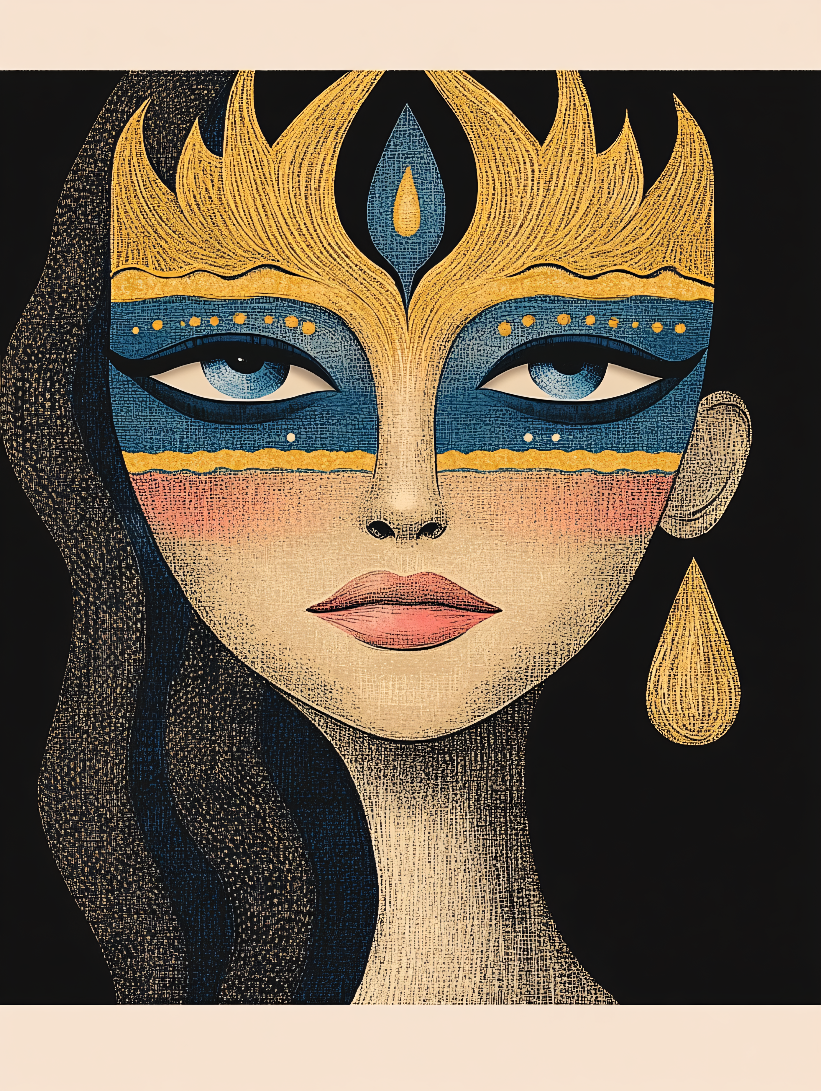Woman With Ornate Mask