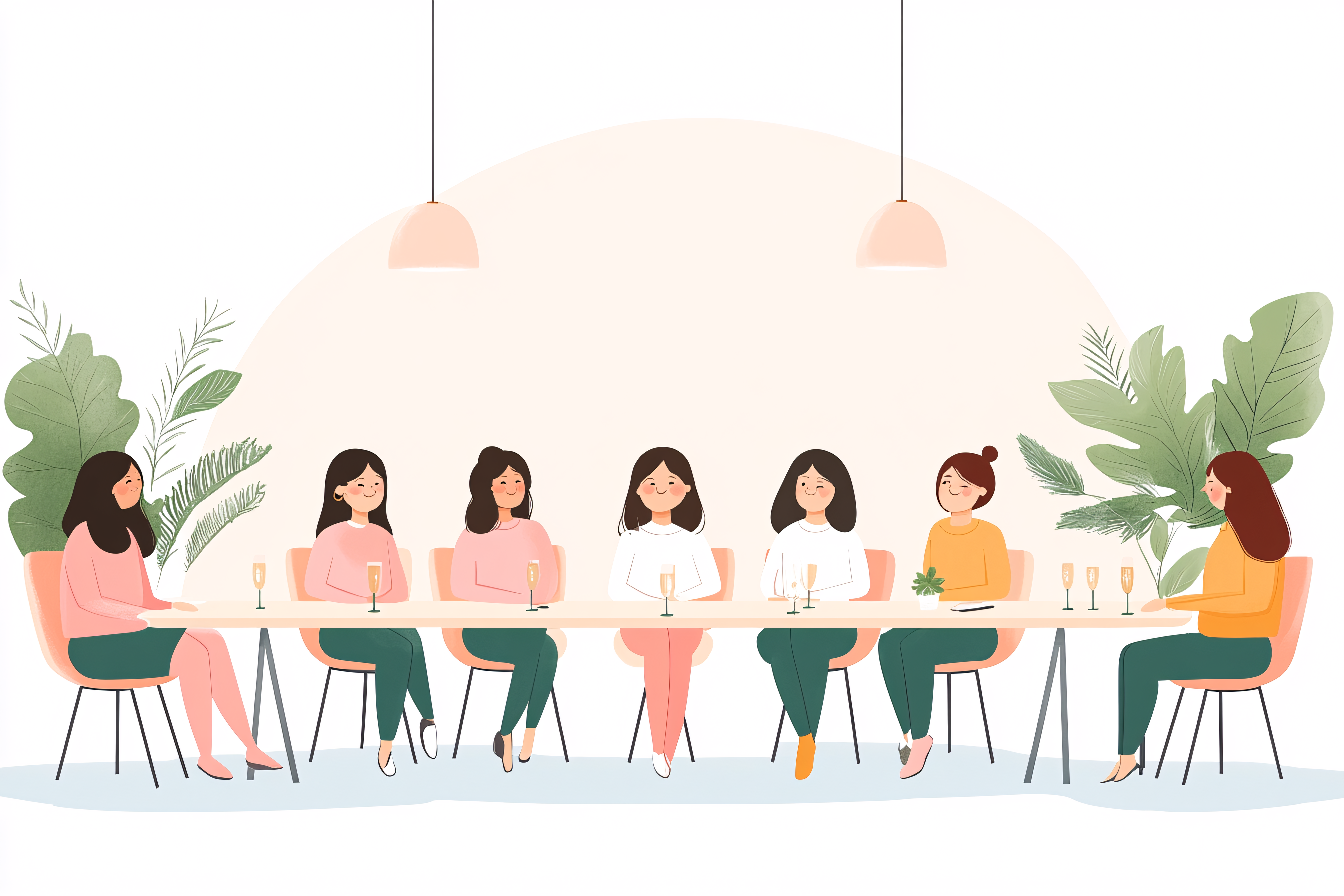 Women Gathering For Brunch
