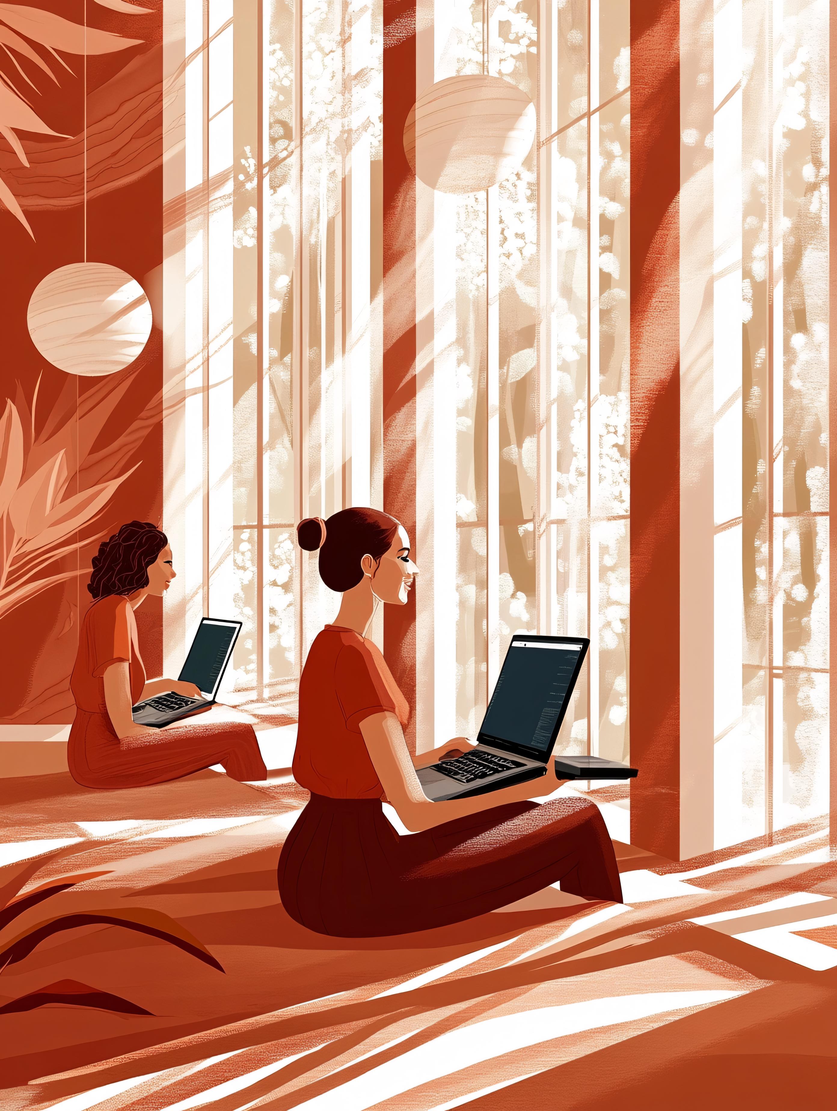 Working From Home Illustration