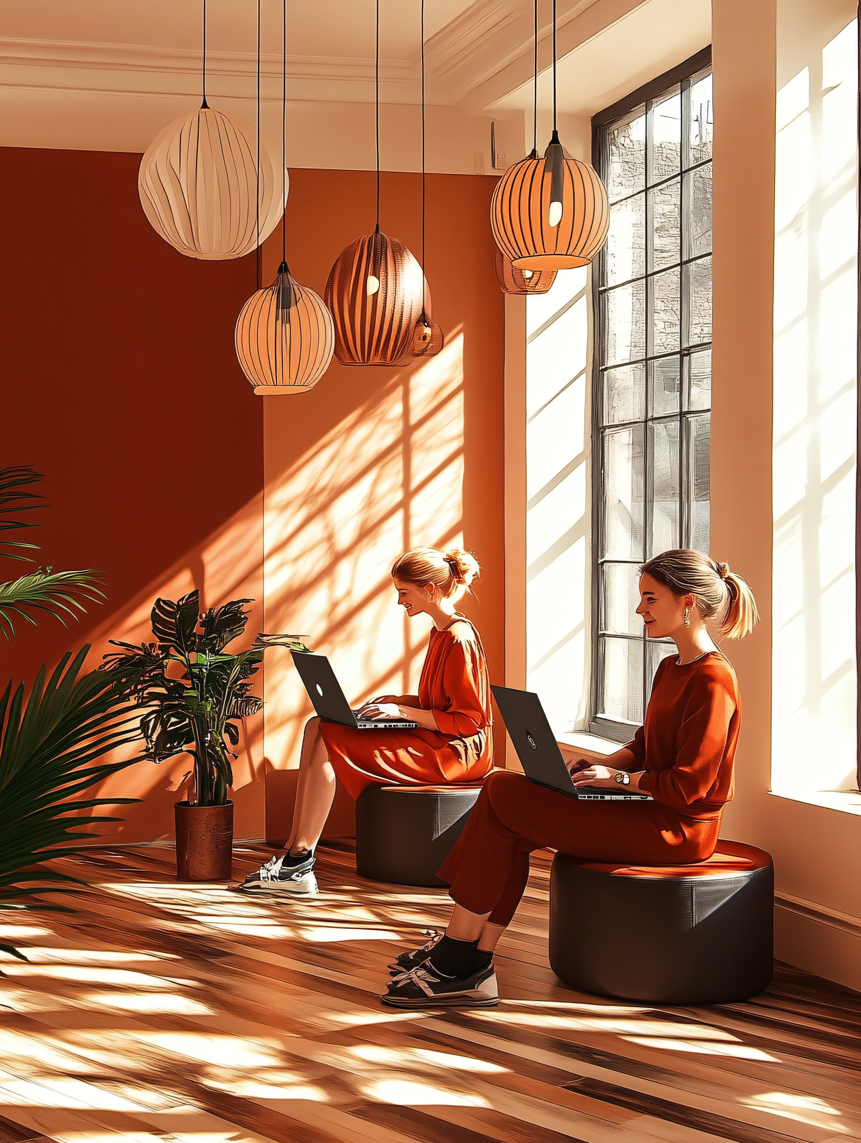 Working Women In Modern Office