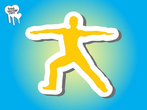 Workout Sticker Free Vector