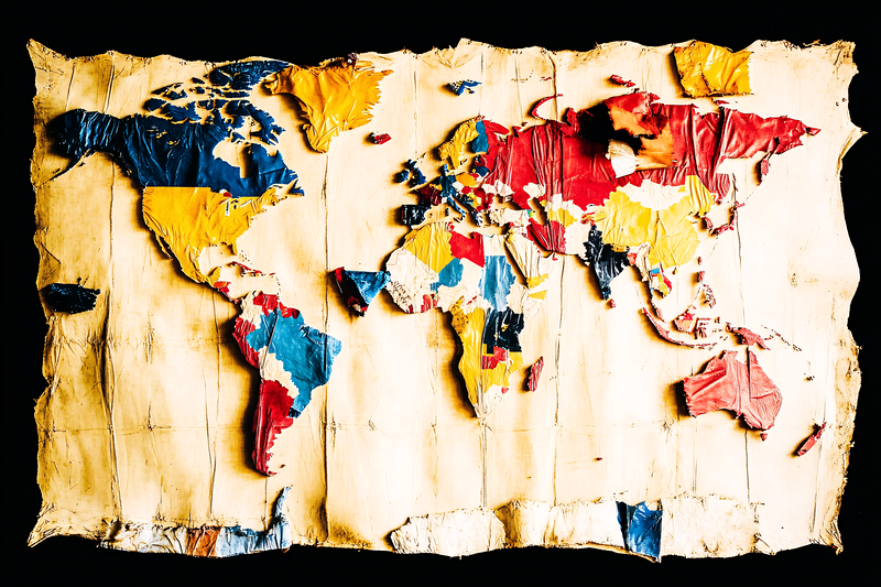 World Map Collage