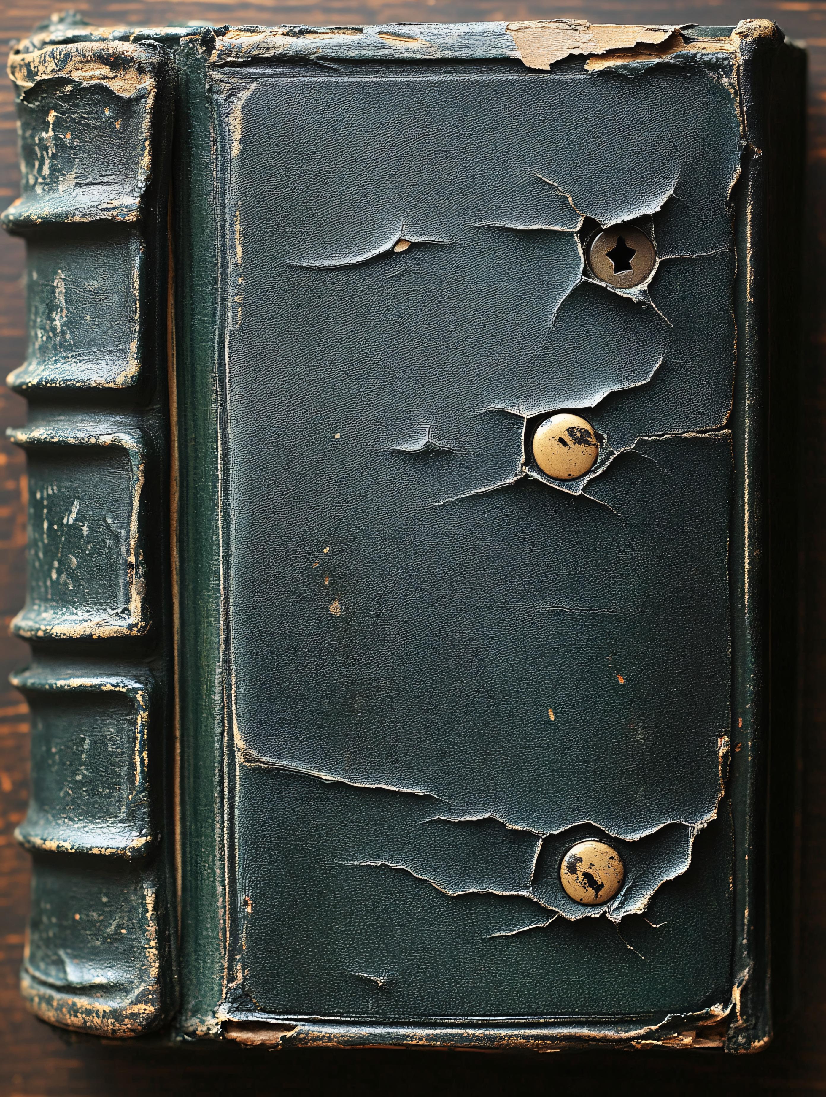 Worn Leather Book Cover