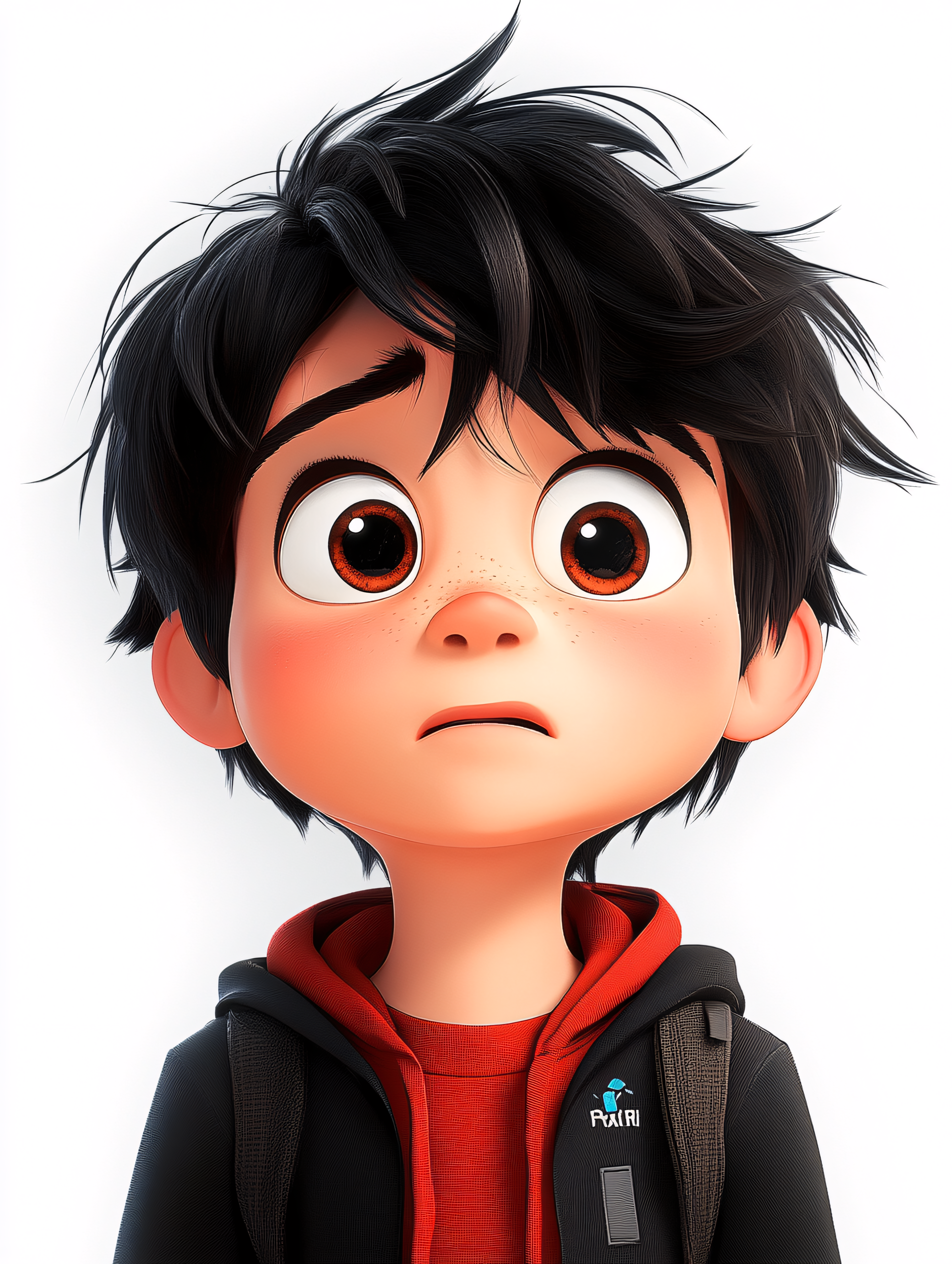 Worried Boy Cartoon Character