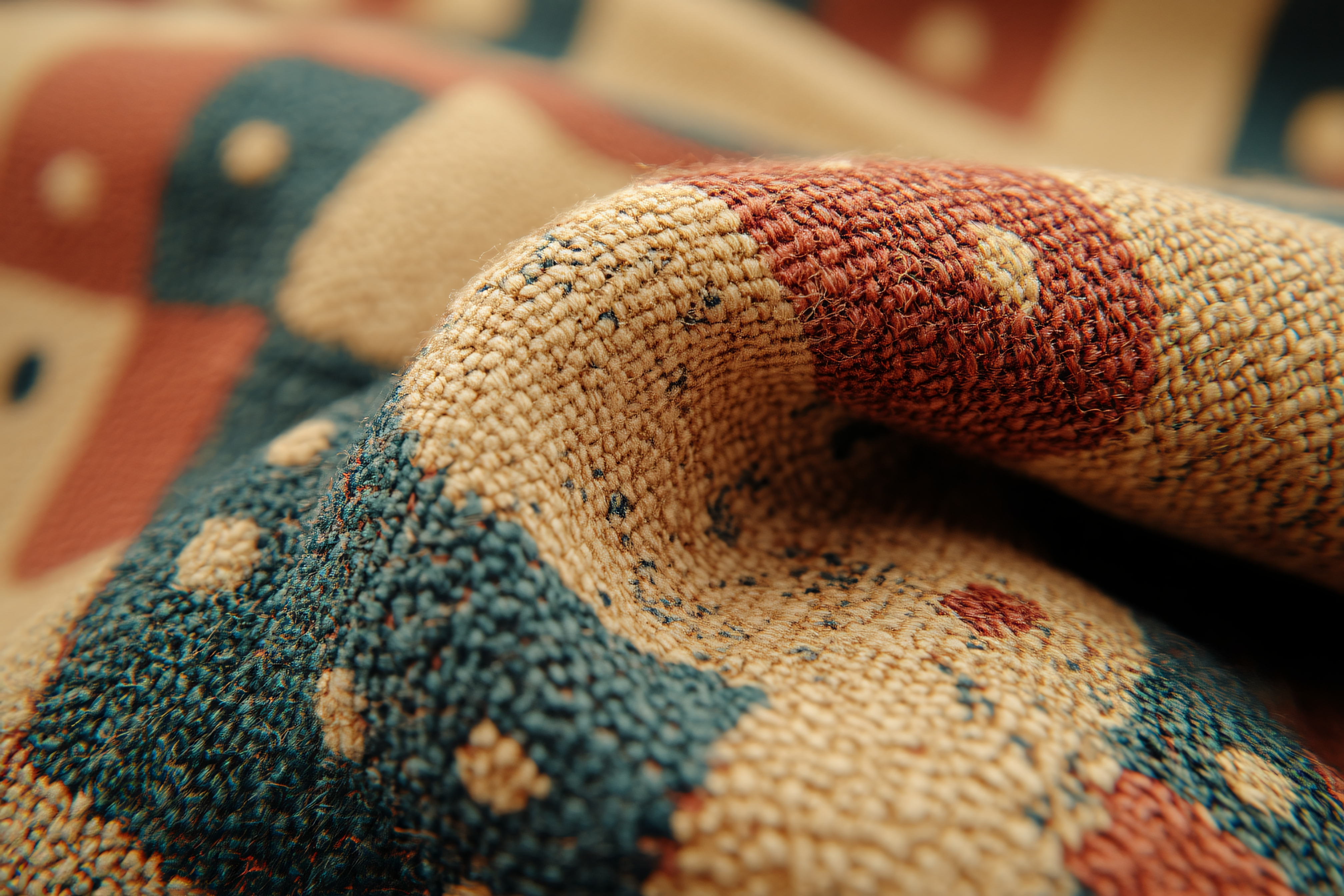 Woven Textile with Geometric Pattern