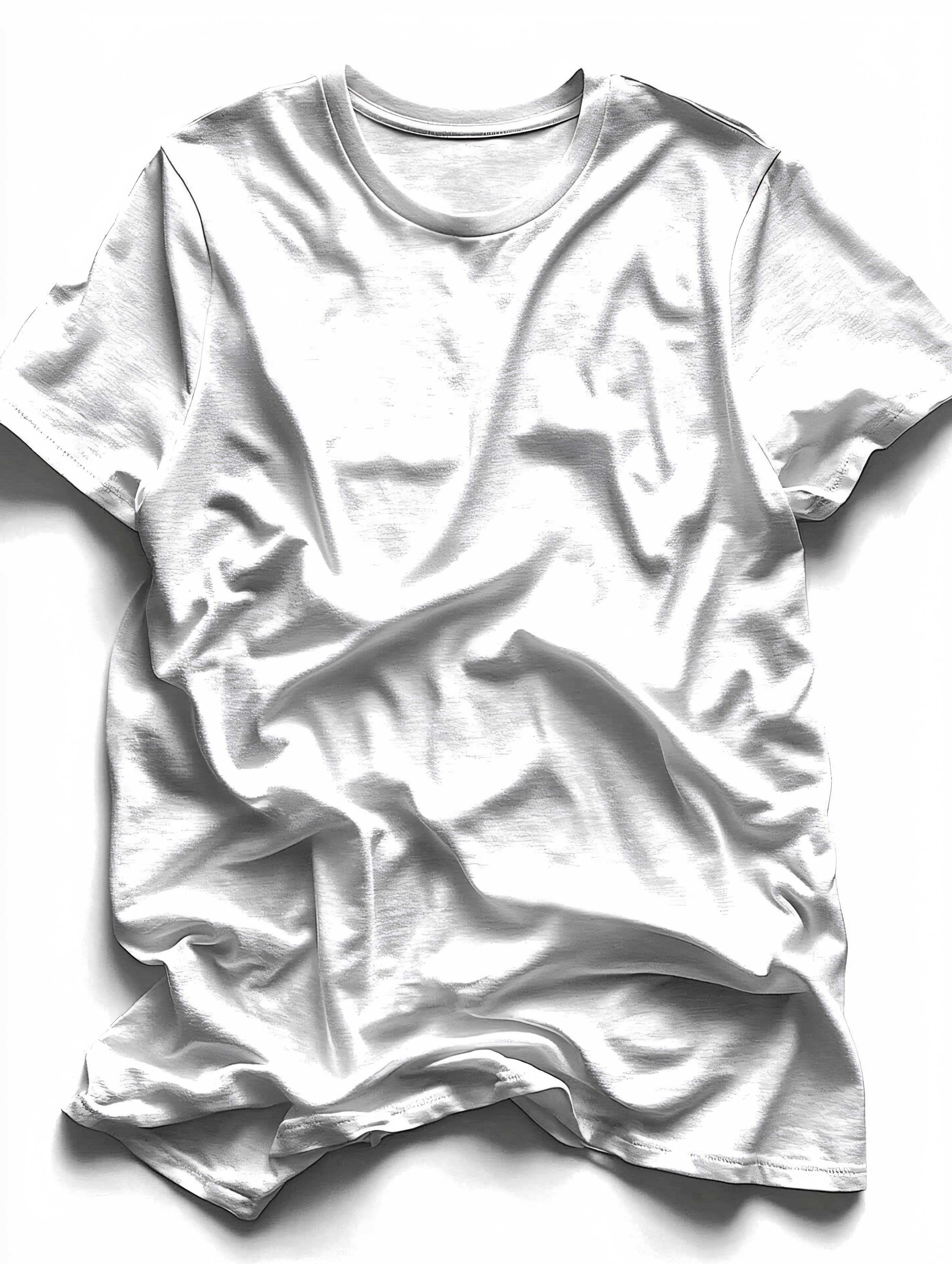 Wrinkled White T-Shirt
