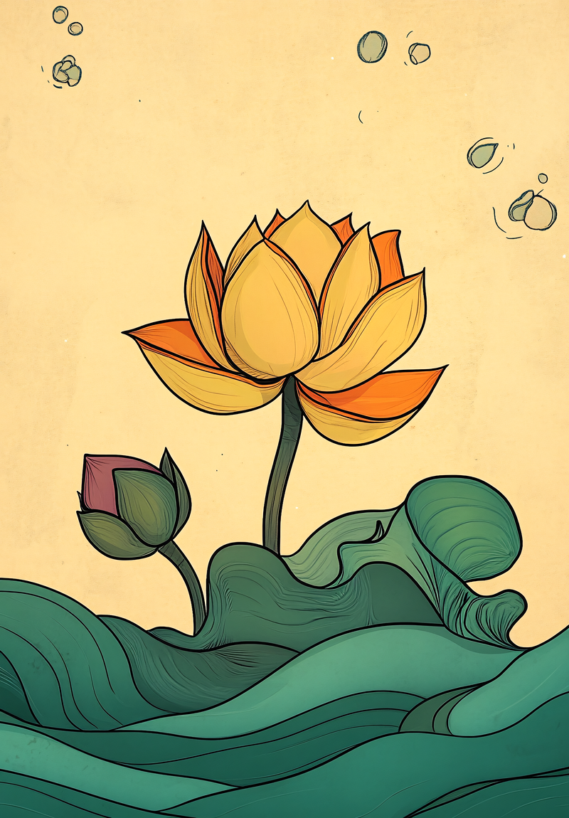 Yellow Lotus Bloom