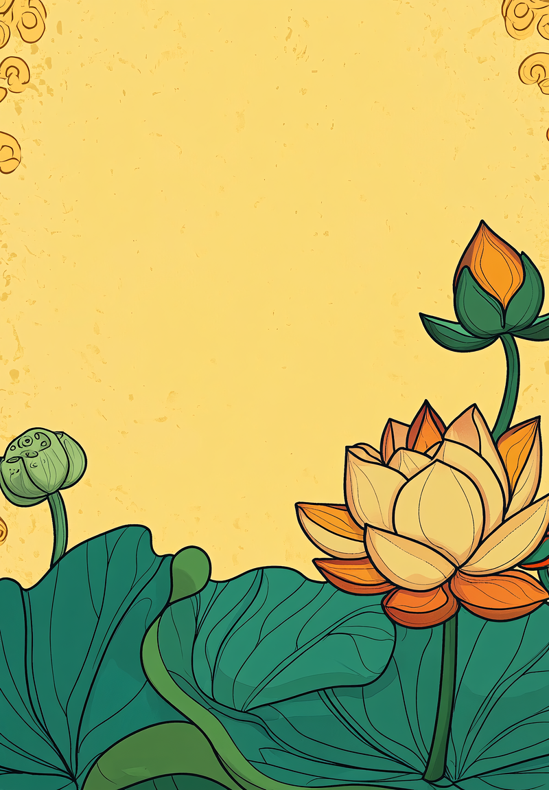 Yellow Lotus Border