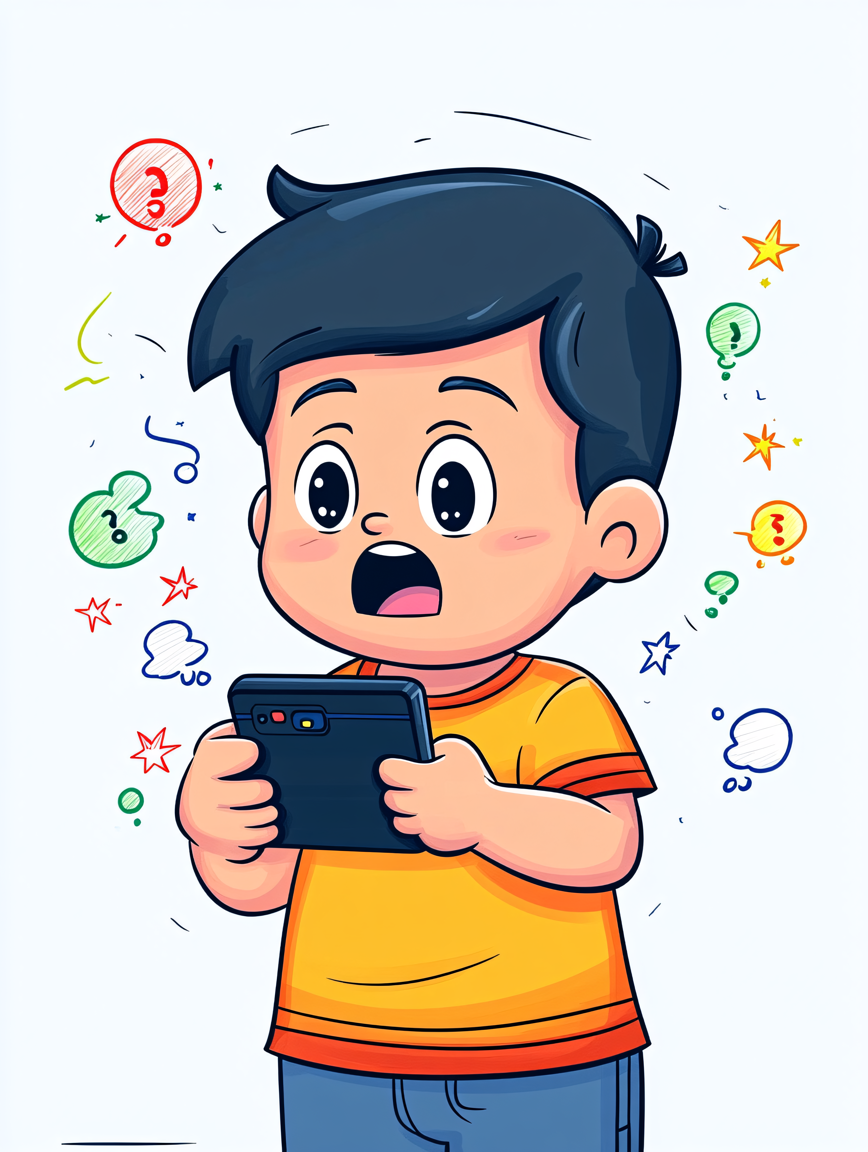 Young Boy with Smartphone