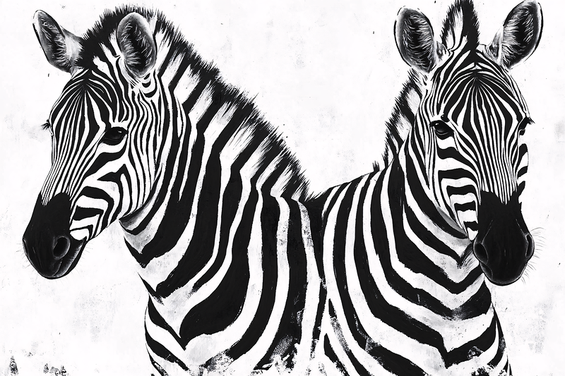 Zebra Duo Portrait