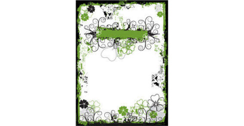 Grunge Floral Frame Vector