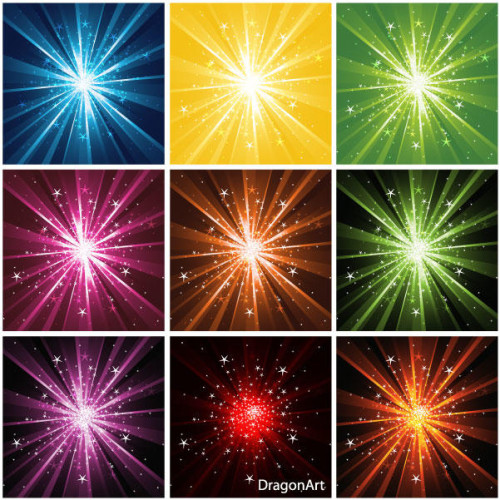Light Rays Sparkles Background 