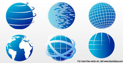 Globe Icons Vector Set