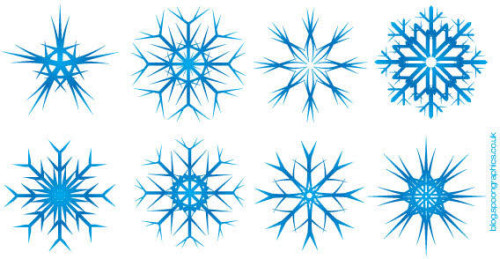 Blue Snowflakes Vector