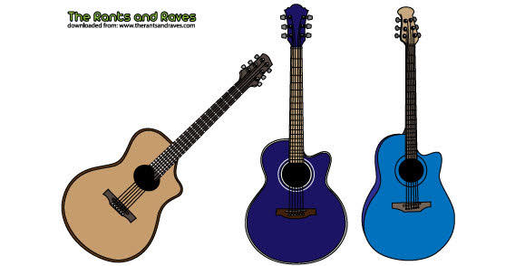 Free Vector Acoustic Guitars