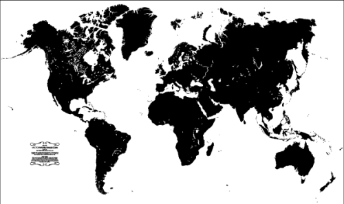 Blank World Map Vector Free