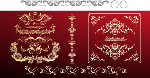 Golden Floral Ornament Vector Free