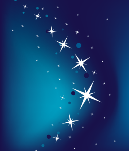 Abstract Blue Vector Background with Stars