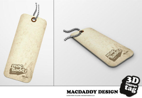 3D Luggage Tag Vector Free
