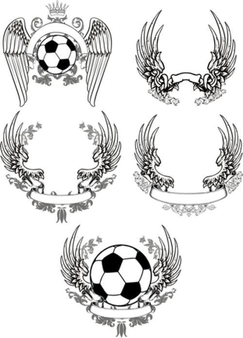 Scrolled Wings Designs