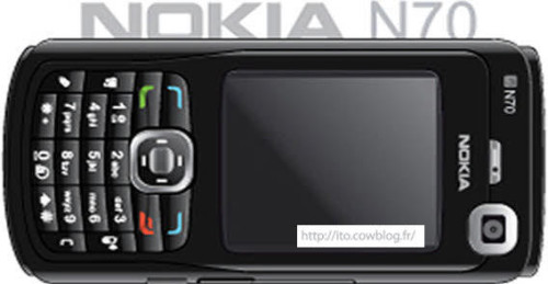 Nokia N70 Black Cell Phone Free Vector
