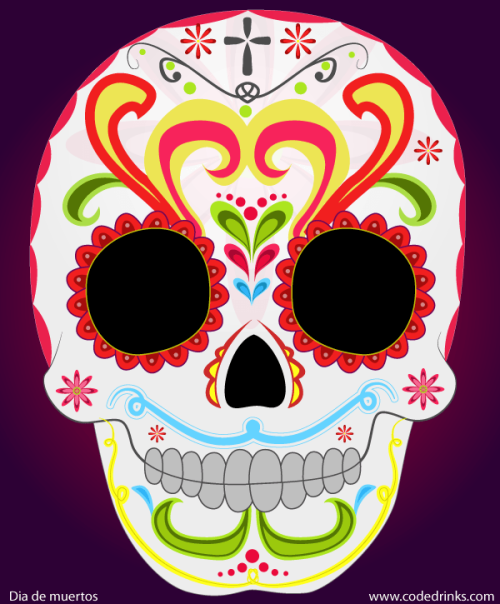 Day of the Dead Sugar Skull Vector Image