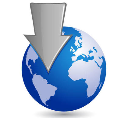 Free Vector Globe with a Silver Arrow