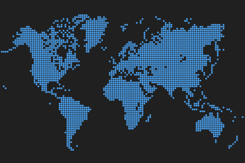 Dots World Map Vector Art