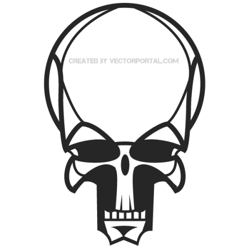 Vector Human Skull Image