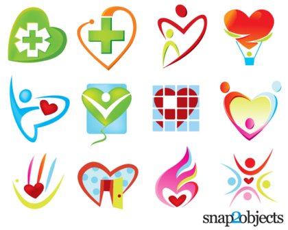 Free Vector Heart Shaped Logo Templates
