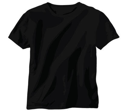 Free Tshirt Vector: Black Shirt Template