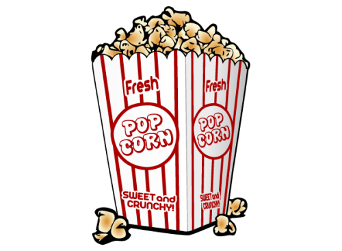 Free Popcorn Vector Clip Art Image