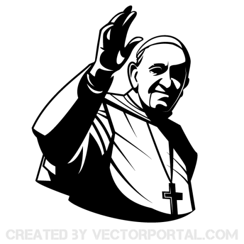Pope Francis Vector Image